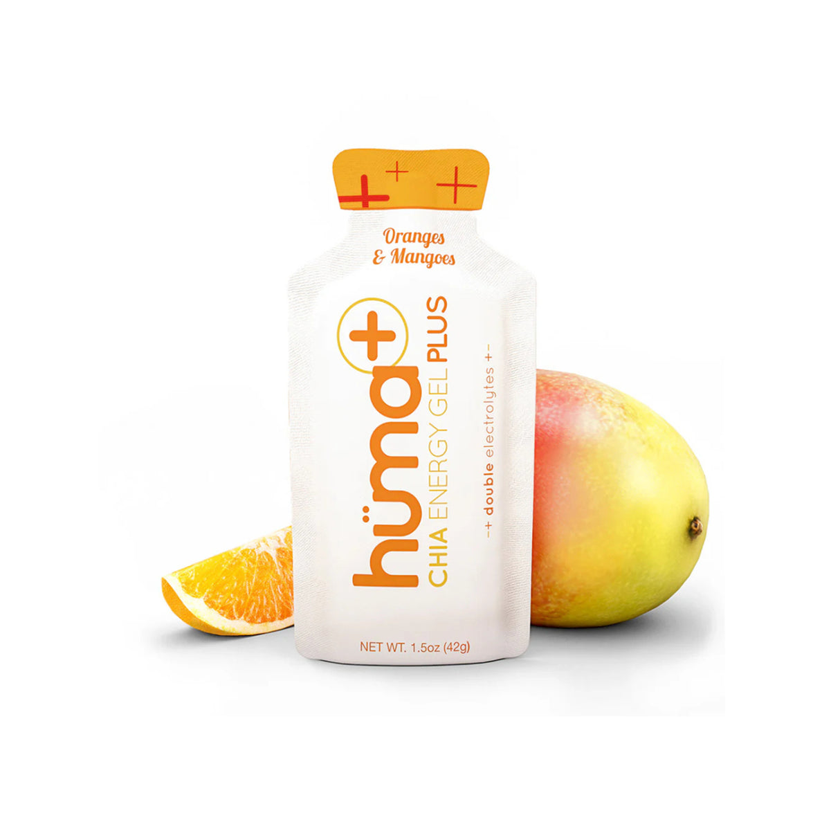 Huma Chia Energy Gel Plus - Oranges & Mangoes (24 x 42g)