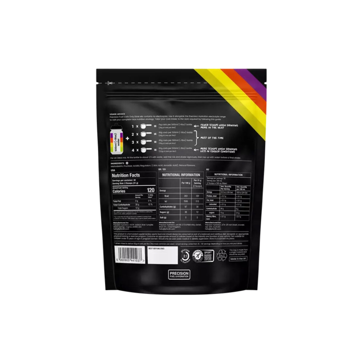 Precision Carb Only 30-120 Drink Mix (1 x 930g)