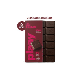 Plaay 70% Dark Chocolate Slab (6 x 80g)