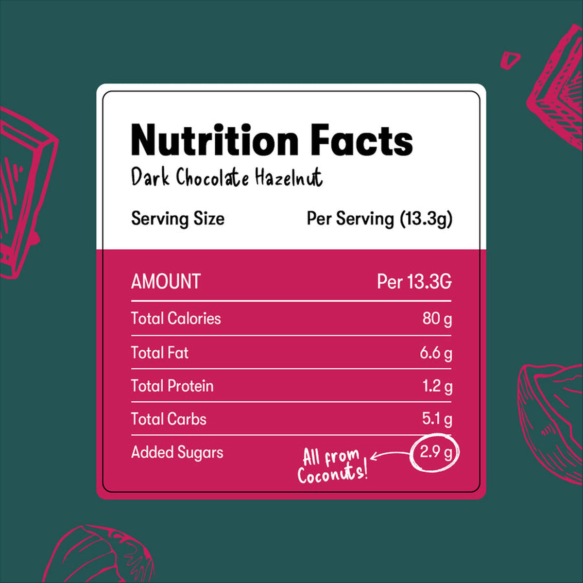 Plaay 70% Dark Chocolate Hazelnut Slab (6 x 80g)