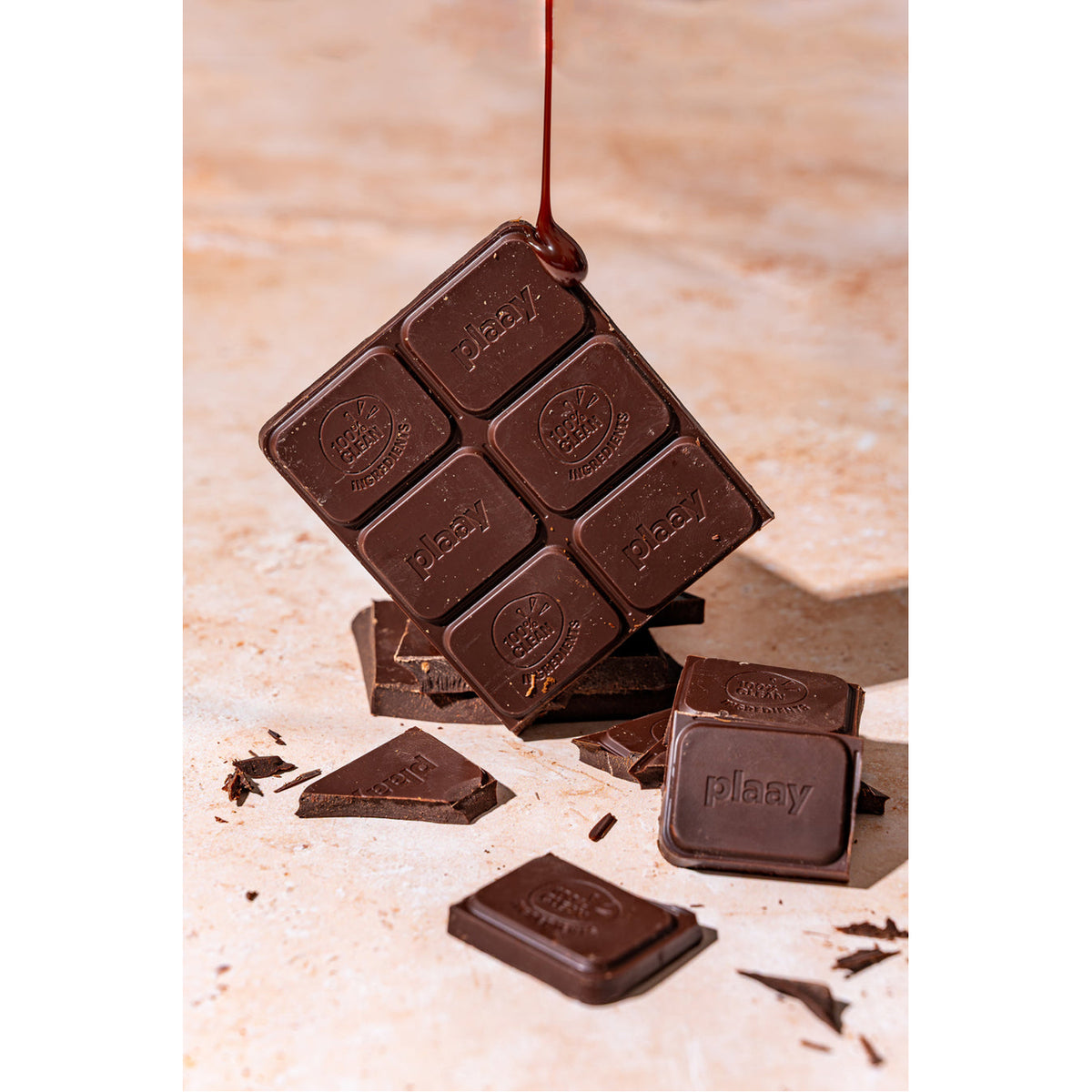 Plaay 70% Dark Chocolate Sea Salt Slab (6 x 80g)