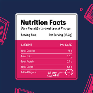 Plaay 70% Dark Chocolate Caramel Crunch Mousse Slab (6 x 80g)