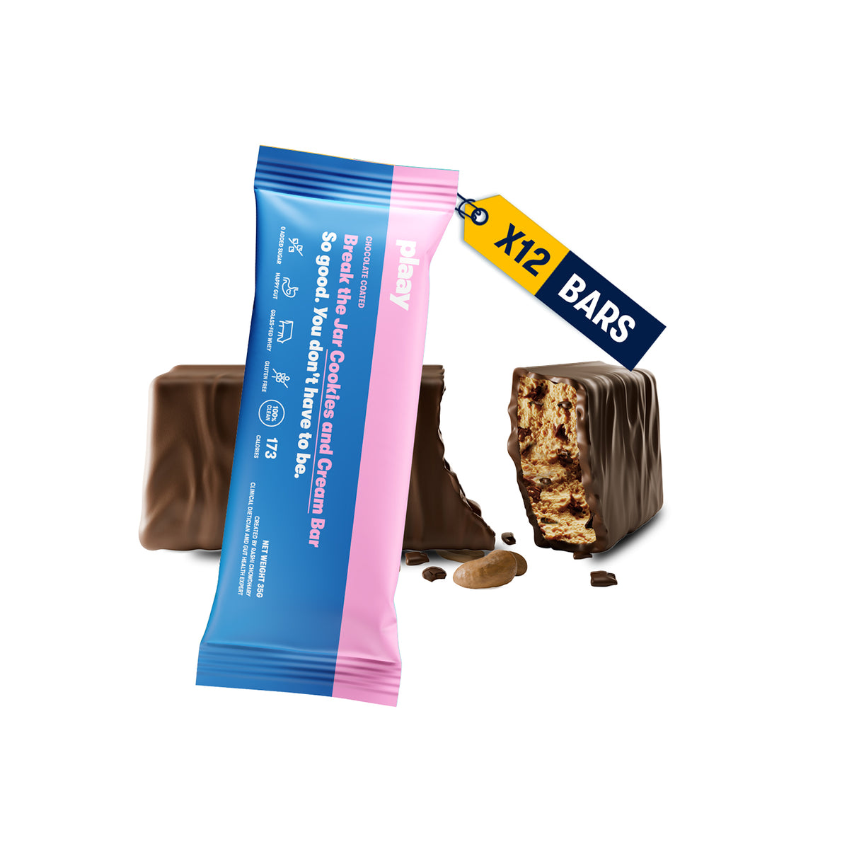 Plaay Cookies & Cream Bar (12 x 35g)