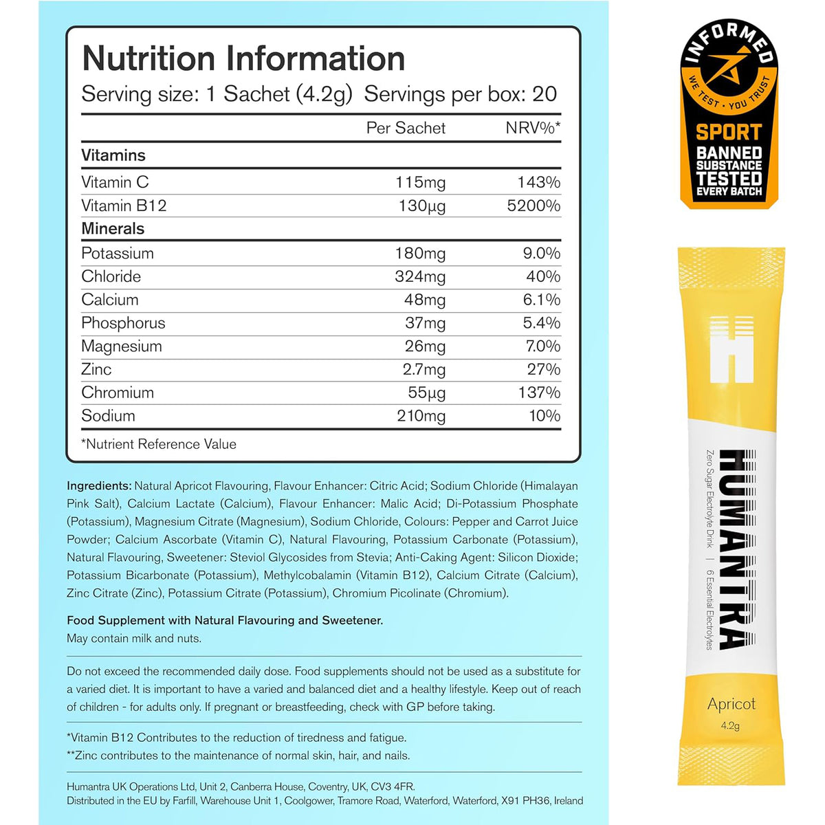 Humantra Electrolyte (20 x 4.5g)