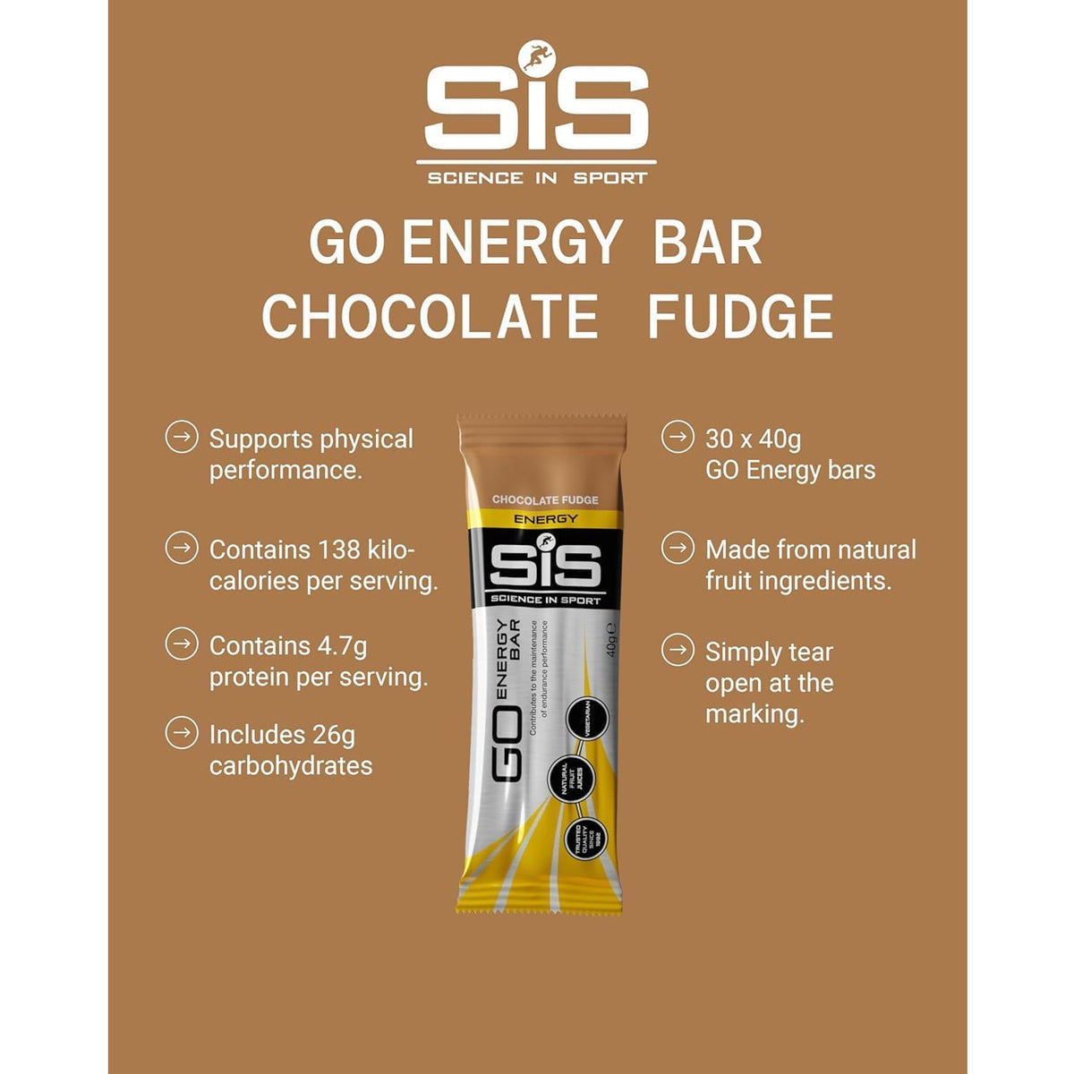 SIS Go Energy Bar Mini Chocolate Fudge (30 x 40g)