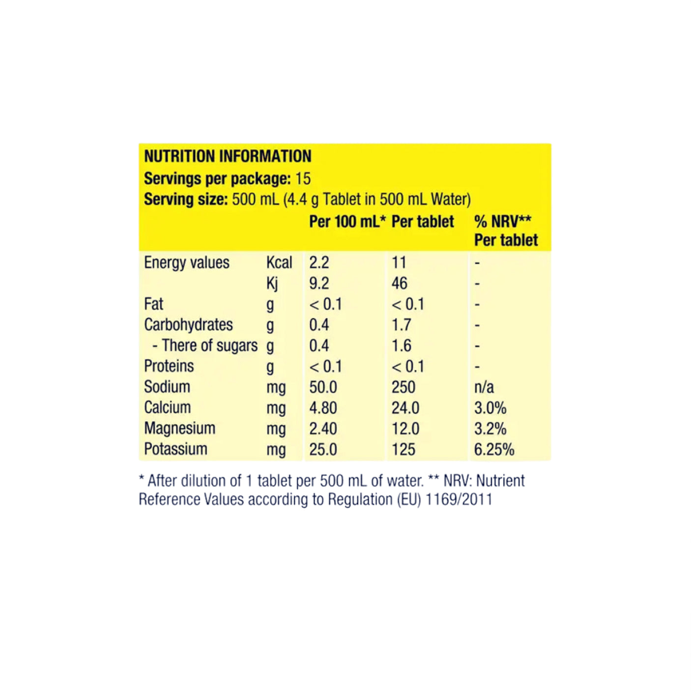 Precision PH 500 Effervescent Electrolyte Tablets (15 Tablets)