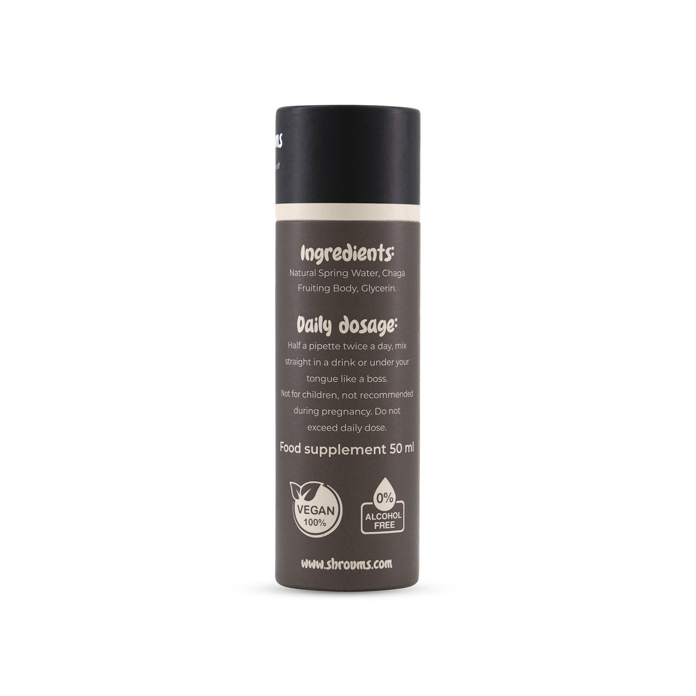 Shroums Chaga Mushroom Extract – Alcohol Free 50ml