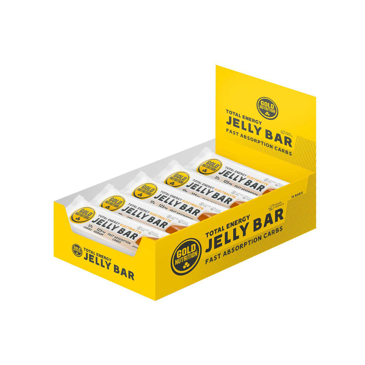 GOLD Nutrition Total Energy Jelly Bar + Electrolytes Orange (15 x 30g)