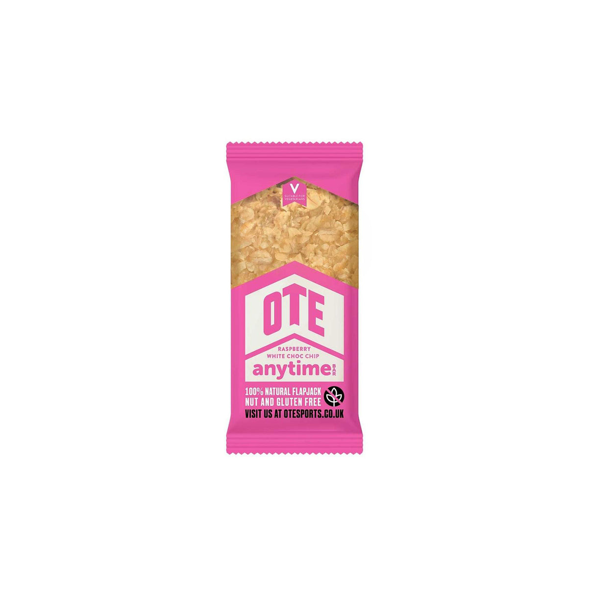 OTE Sports Anytime Bar - Raspberry White Choco Chip (16 x 62g)