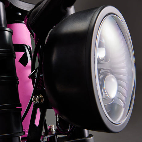 e-bike with headlights - FR303 Pink from Flight Risk Australia