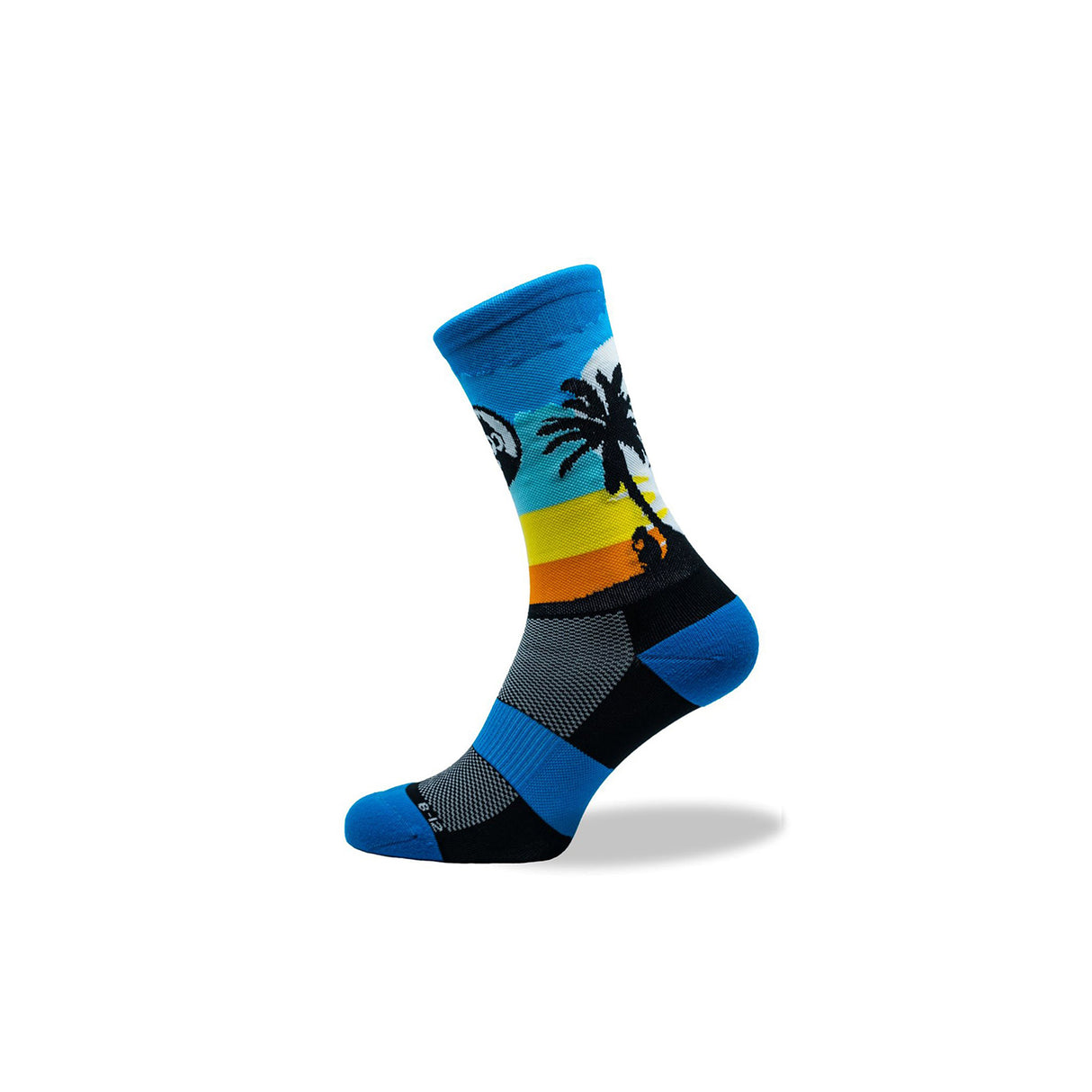 Grumpy Monkey Blue Island Socks