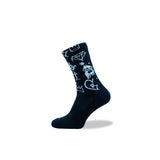 Grumpy Monkey Graffiti Black Socks