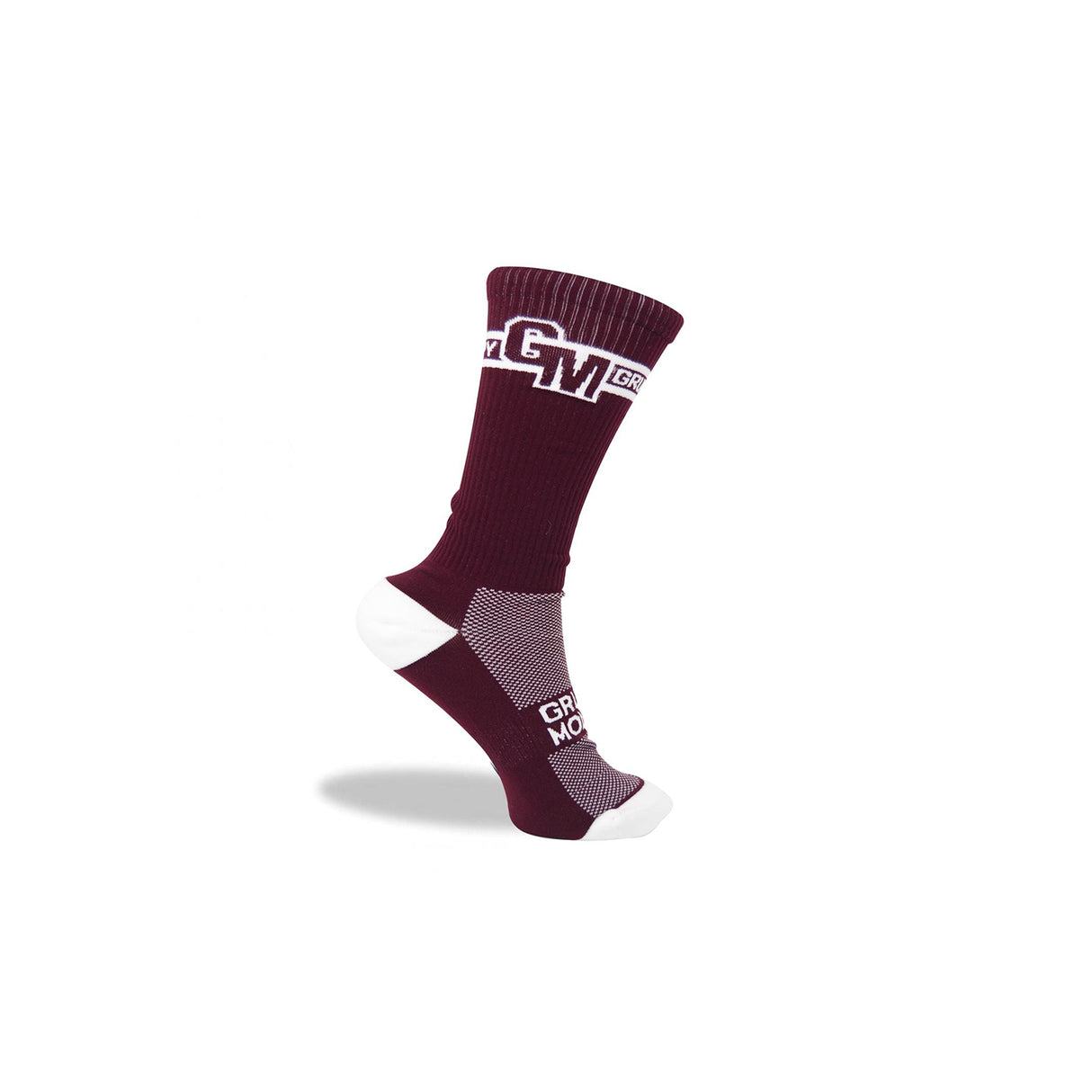 Grumpy Monkey Skater Maroon Socks