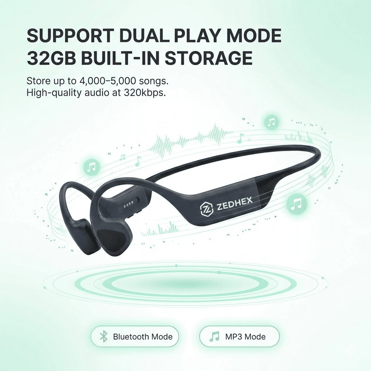 Zedhex Motion Headphone H10 Pro Open Ear Bone Conduction