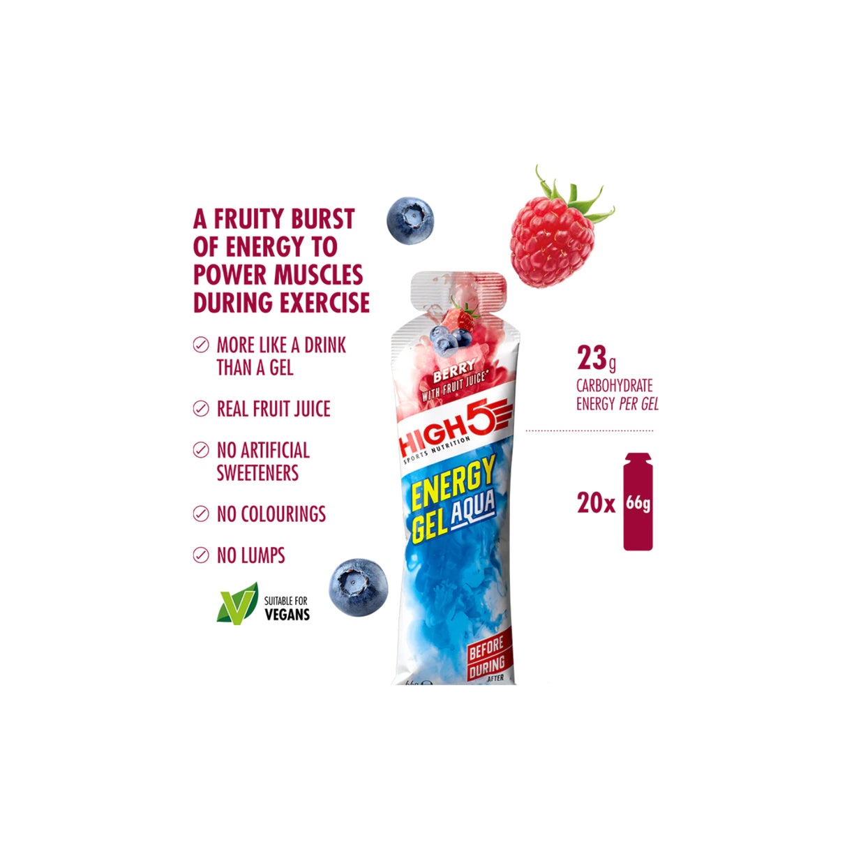 High5 Energy Gel Aqua (20 x 66g)