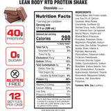 Lean Body Ready-to-Drink Protein Shake Chocolate (12 x 500ml)