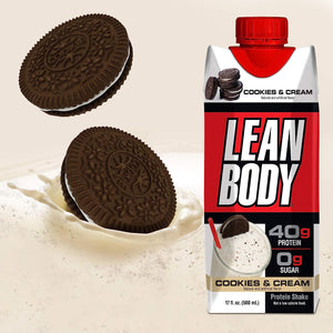 Lean Body Ready-to-Drink Protein Shake Cookies N Cream (12 x 500ml)