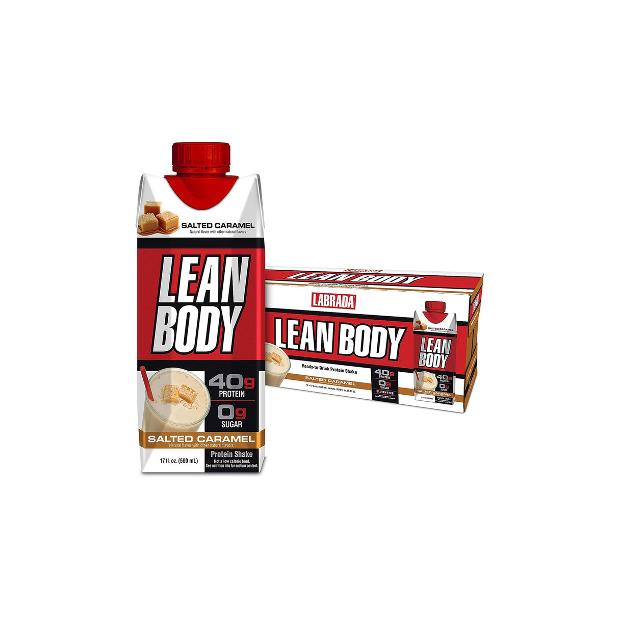 Lean Body Ready-to-Drink Protein Shake Salted Caramel (12 x 500ml)