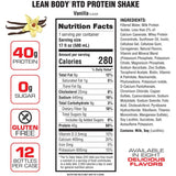 Lean Body Ready-to-Drink Protein Shake Vanilla (12 x 500ml)