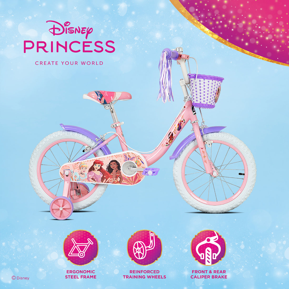 Spartan 12" Disney Princess Magical Bicycle