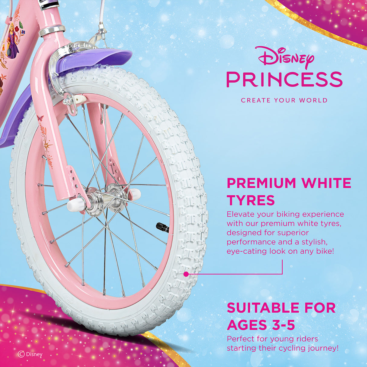 Spartan 12" Disney Princess Magical Bicycle