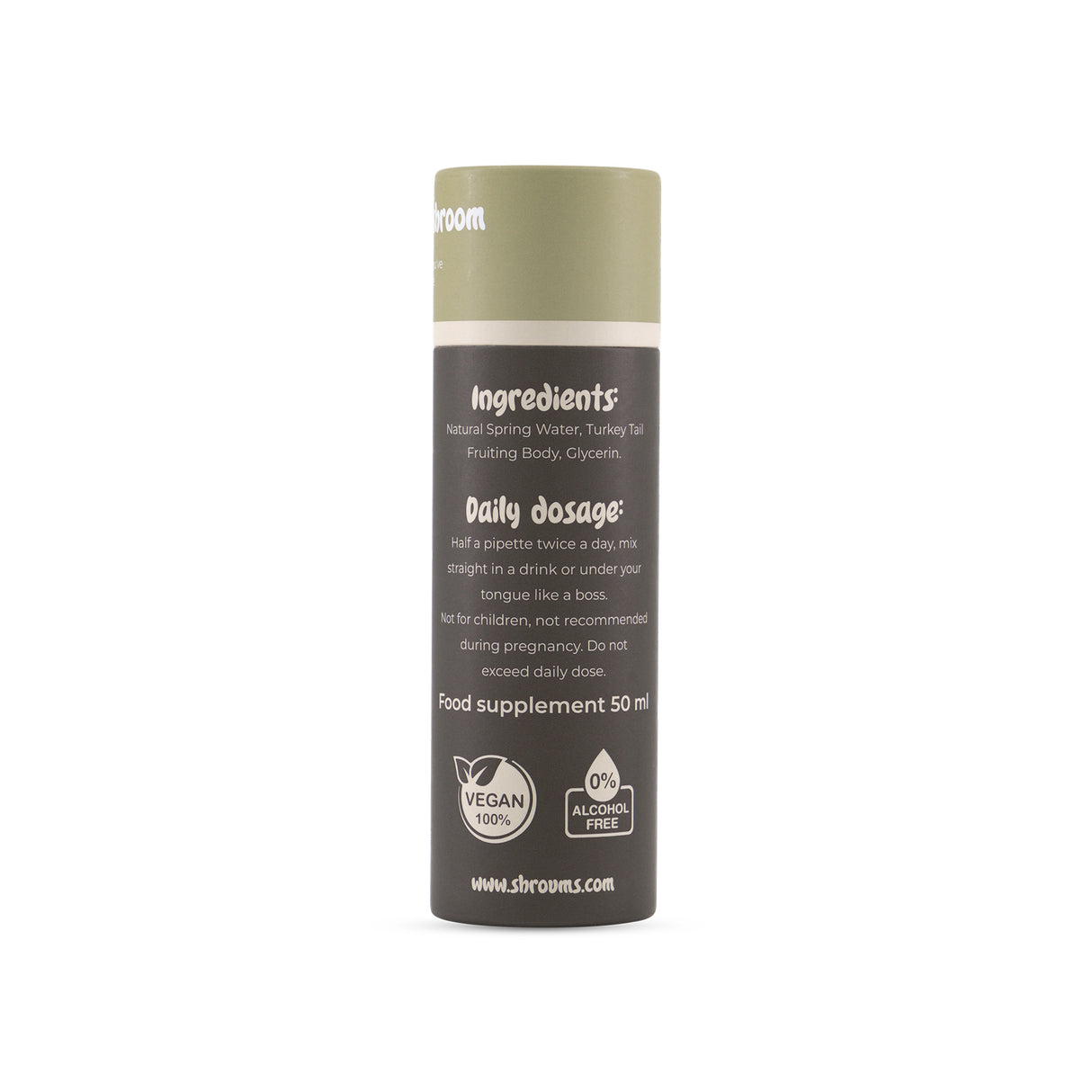 Shroums Turkey Tail Mushroom Extract – Alcohol Free 50ml
