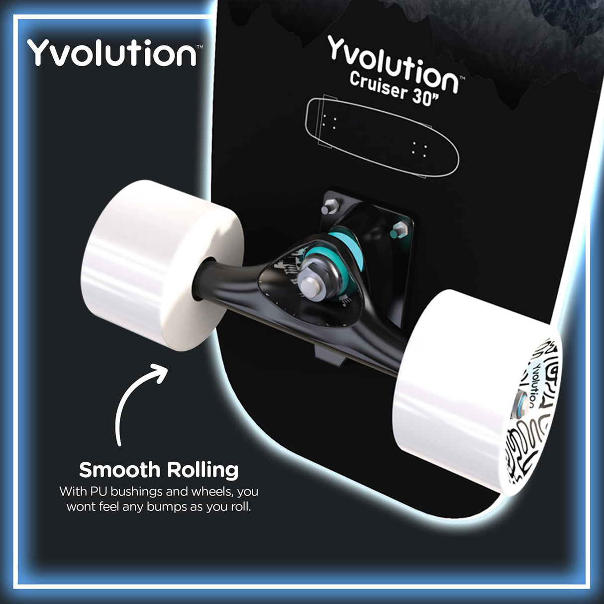 Yvolution Cruiser 30" LED Skateboard
