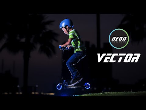 Neon Vector LED Light-up Lightweight Kids Scooter