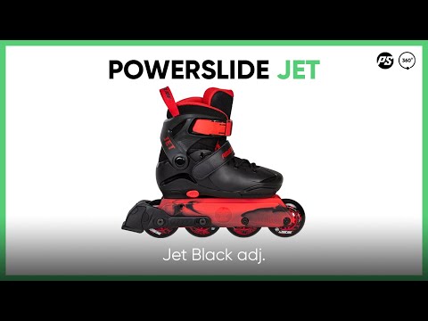 Powerslide Jet Black Adj Skates