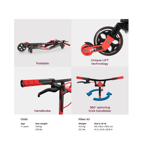 Yvolution - Y Fliker Lift L3 - Red - Cyclesouq.com