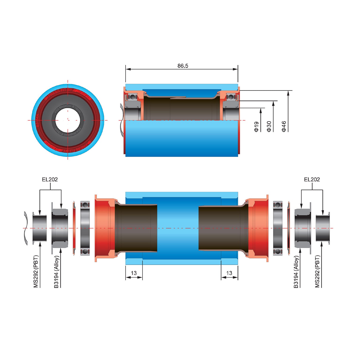 FSA Adapter Mega Exo Crank