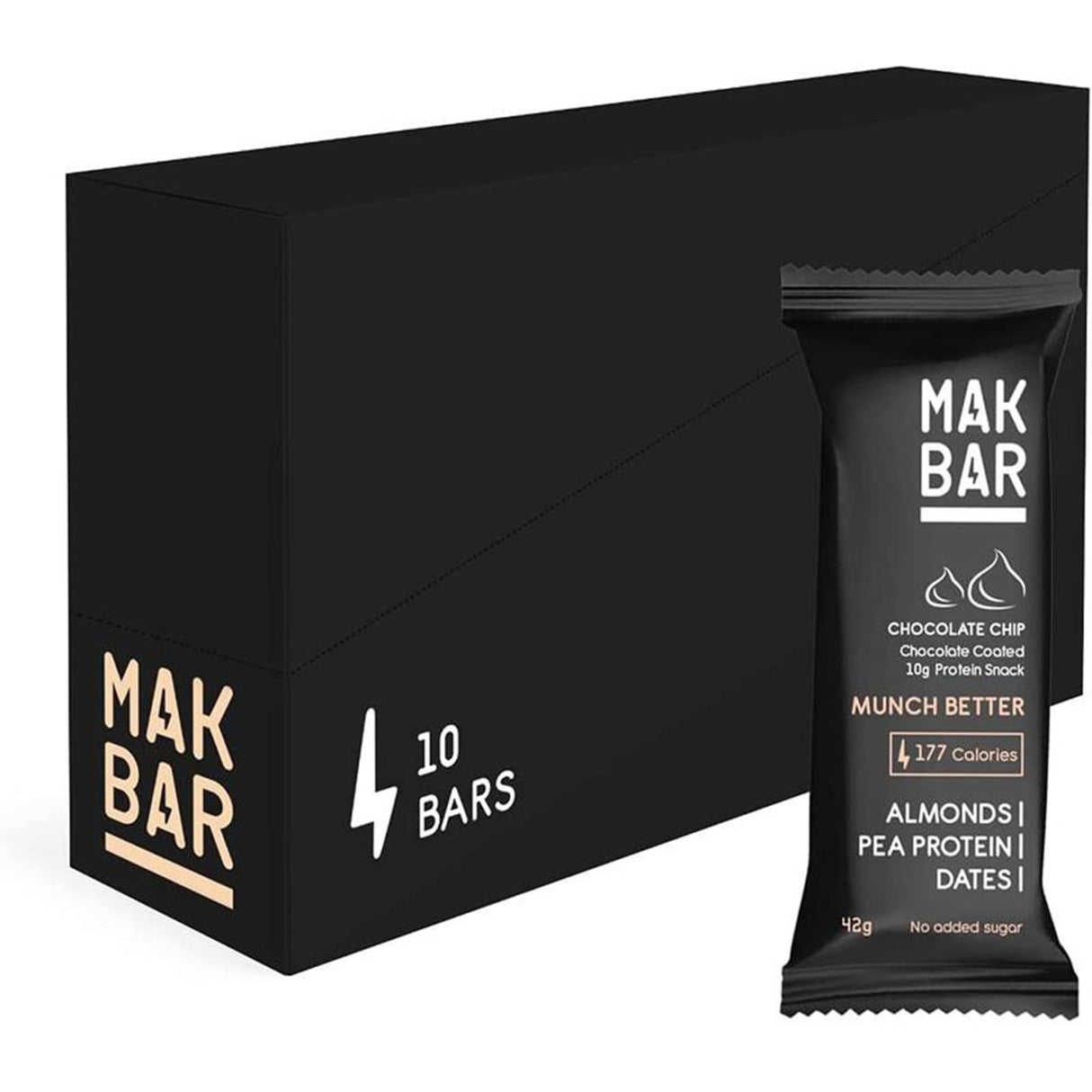 Mak Bar Chocolate Chip Protein Bar (10 x 42g)