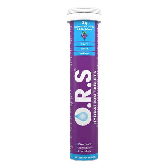 O.R.S Hydration Tablets Blackcurrant (6 x 24 Tabs)