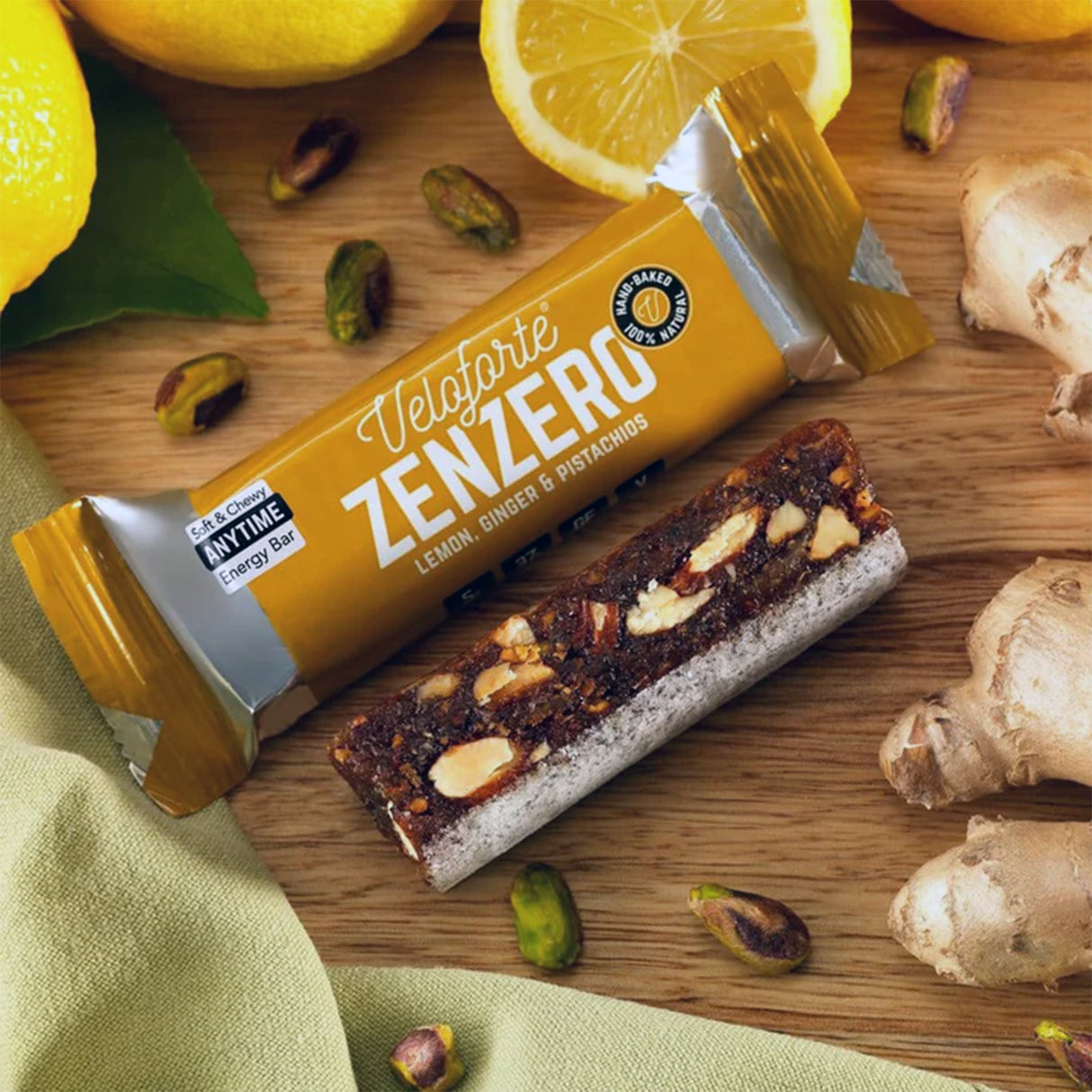 Veloforte Zenzero Energy Bar (9 x 62g)