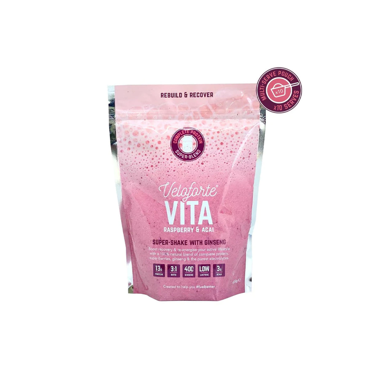 Veloforte Vita - Recovery Protein Shake Raspberry & Acai