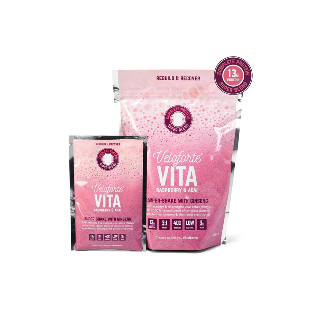 Veloforte Vita - Recovery Protein Shake Raspberry & Acai