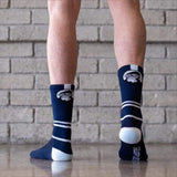 Grumpy Monkey Navy White & Stripes