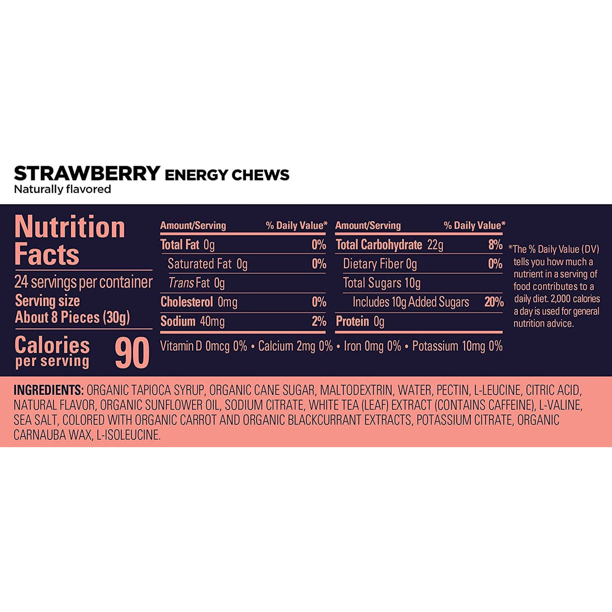 GU Energy Chews - Strawberry (12 x 60g)