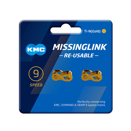 KMC CL566R Ti-N Missing Link 9 Speed Gold 2 Pairs