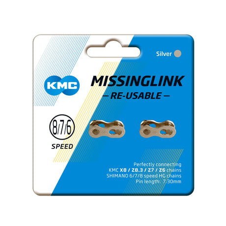 KMC CL573R Missing Link 6 7 8 Speed Silver 2 Pairs