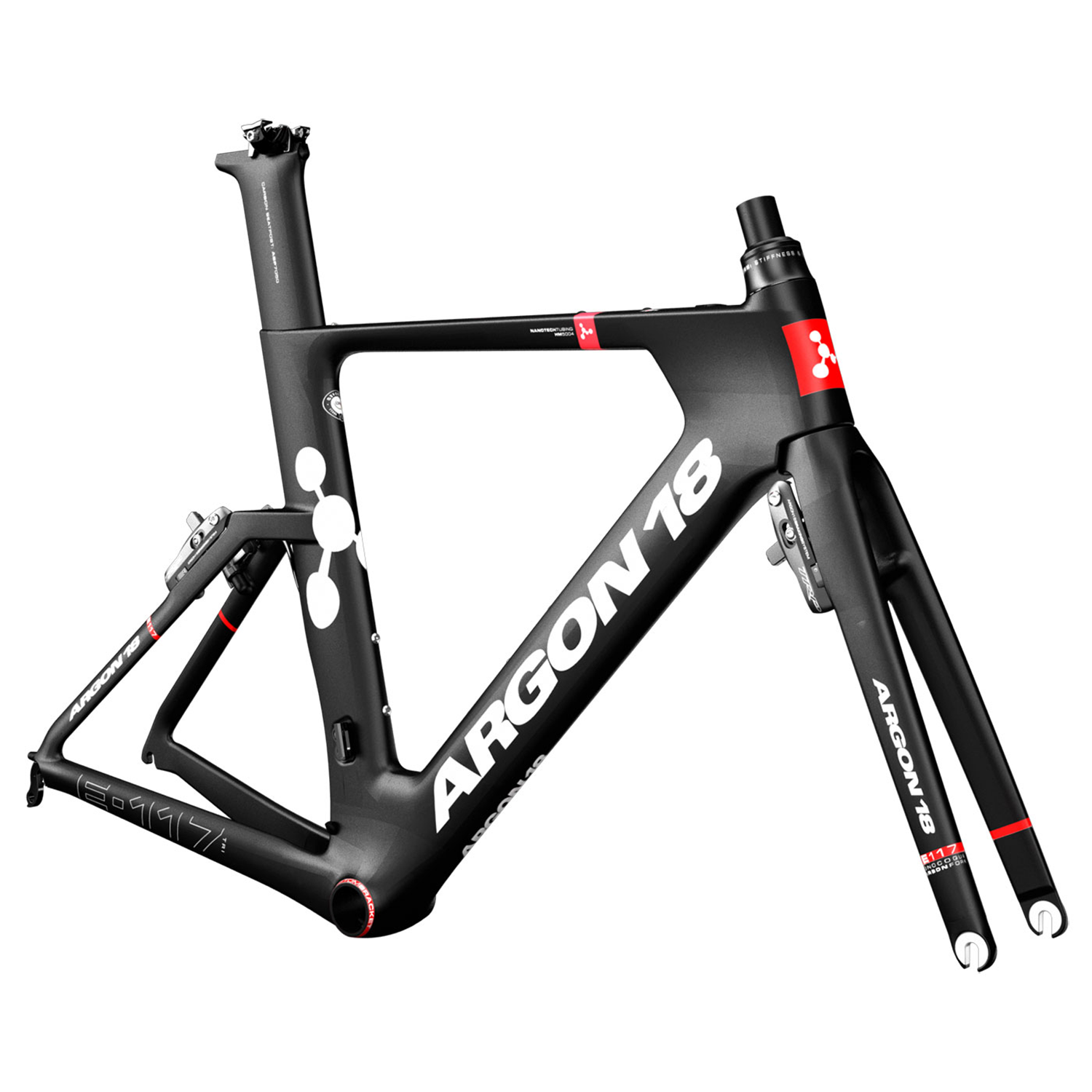Argon 18 E117 Tri Disc Frameset Black Matte