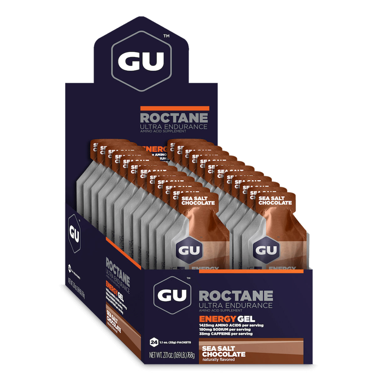 GU ROCTANE Energy Gel Sea Salt Chocolate (24 x 32g)