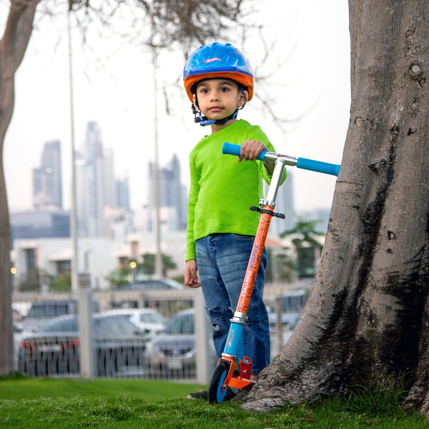 Spartan Hot Wheels 2-Wheel Folding Scooter