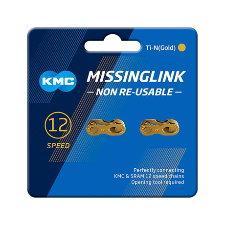 KMC CL552 Ti-N Missing Link 12 Speed Gold 2 Pairs