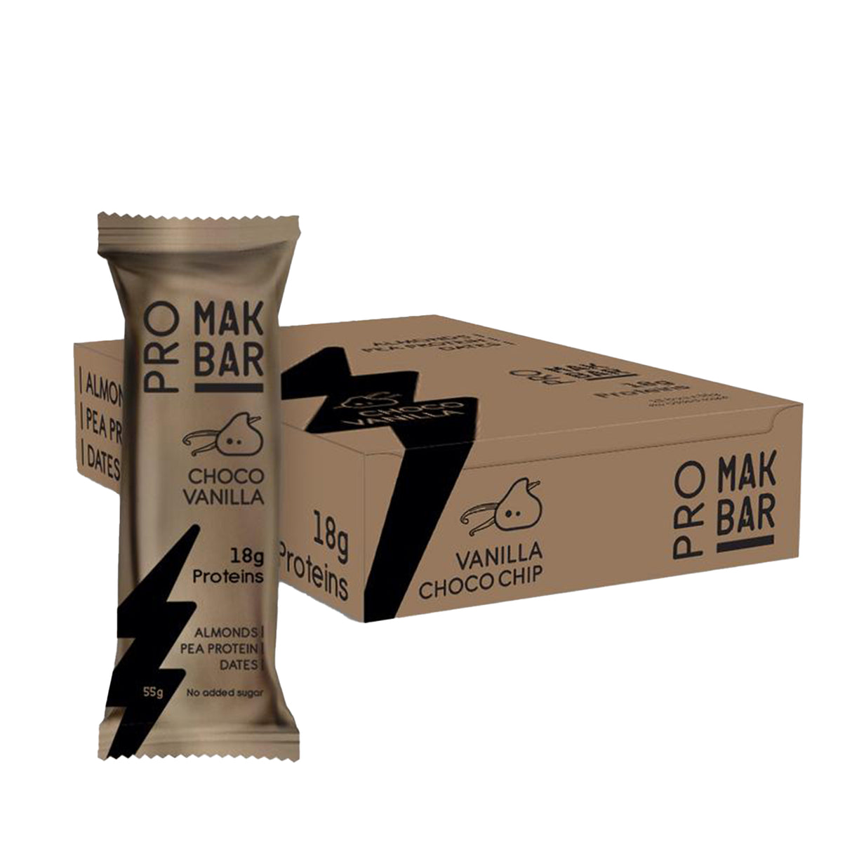 Mak Bar PRO Vanilla Chocolate Chip Protein Bar (12 x 55g)