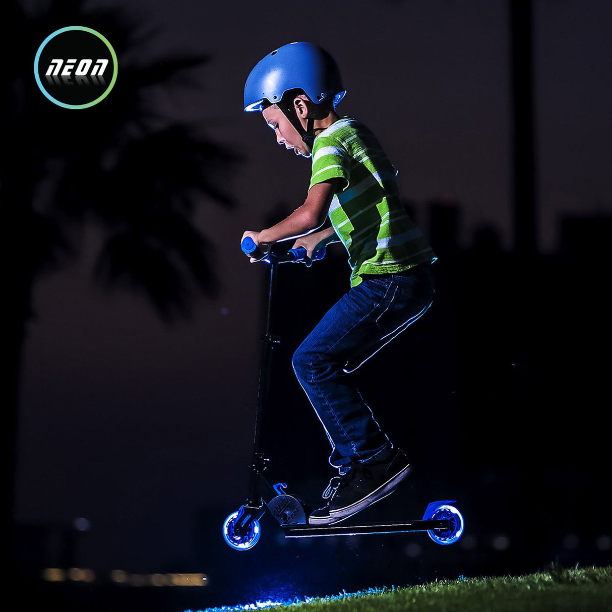 Neon Vector LED Light-up Lightweight Kids Scooter