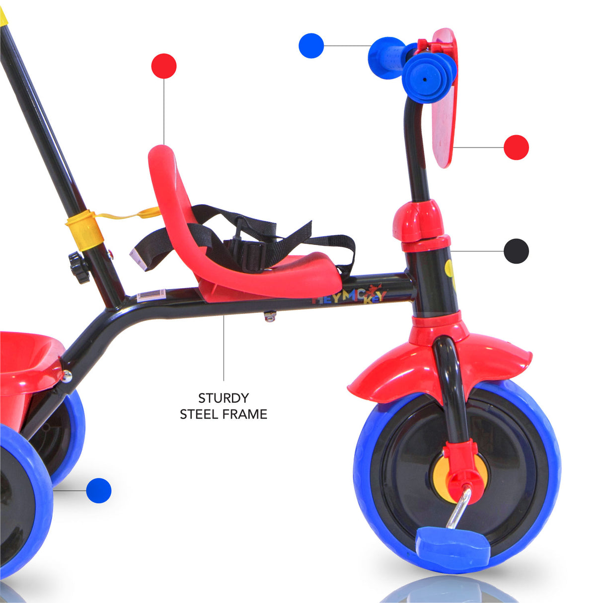 Spartan Disney Mickey Children's Tricycle with Pushbar