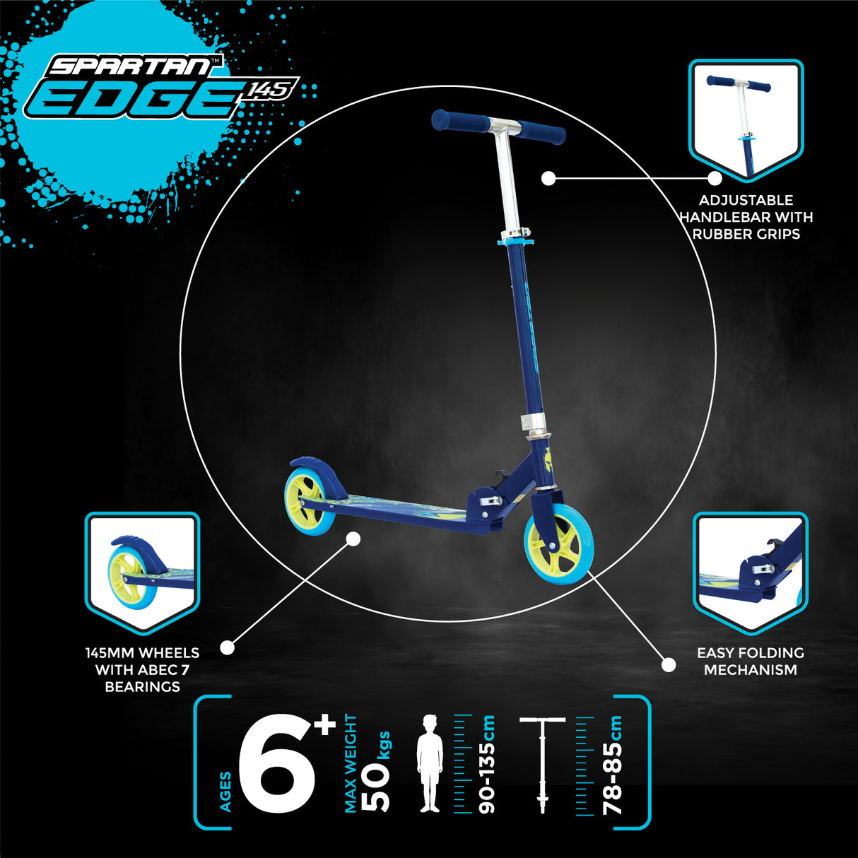 Spartan Edge 145mm Wheel Folding Scooter