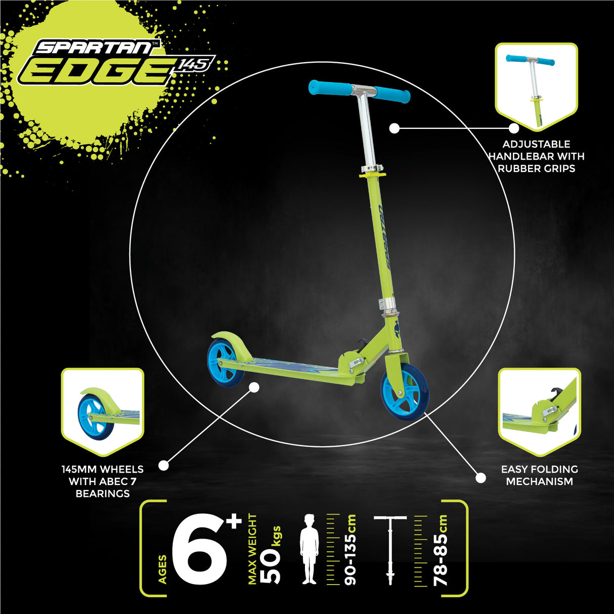 Spartan Edge 145mm Wheel Folding Scooter