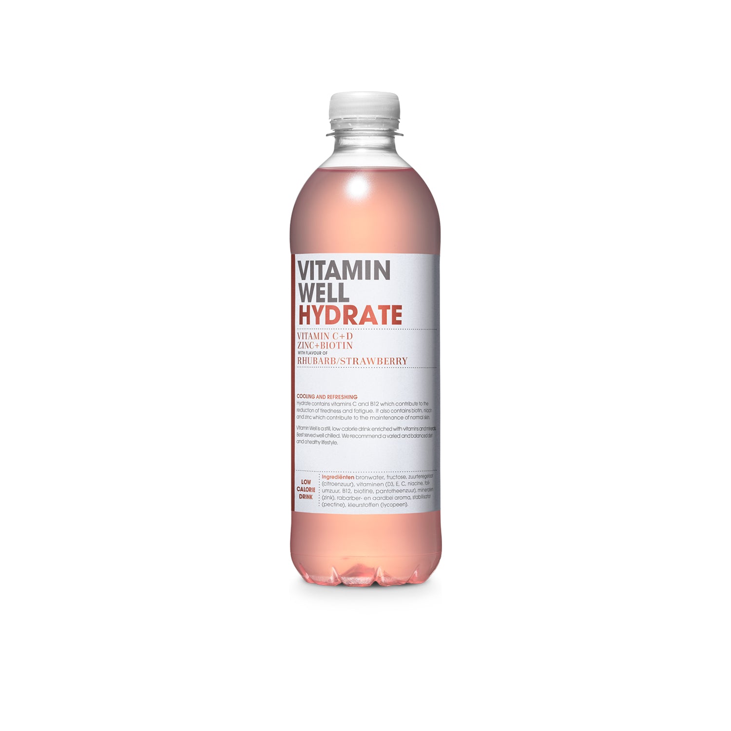 Vitamin Well Hydrate Rhubarb/Strawberry (12 x 500ml)